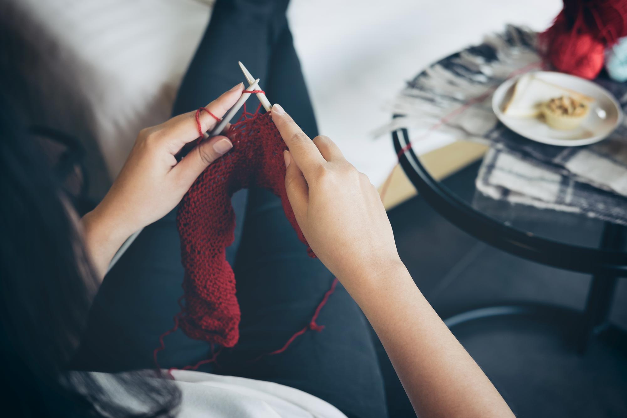 Close-up of hand embroidery on silk