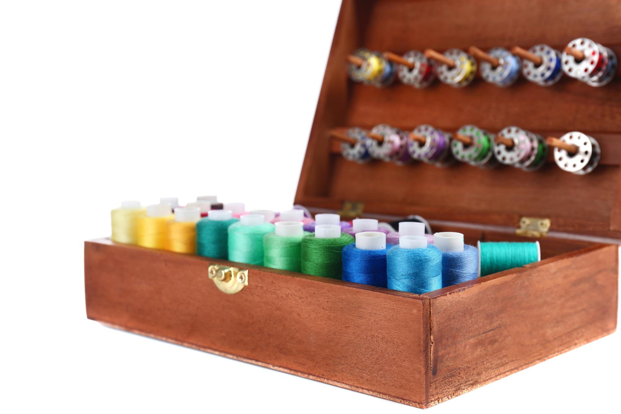 Subscription box with embroidery samples